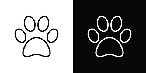 Paw icon graphic, editable stroke. Suitable for website design, logo, app, template, and ui ux.