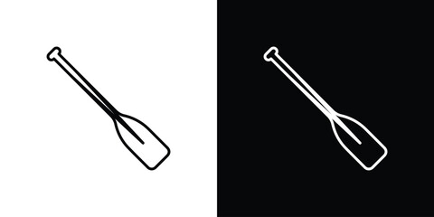 Paddle icon graphic, editable stroke. Suitable for website design, logo, app, template, and ui ux.
