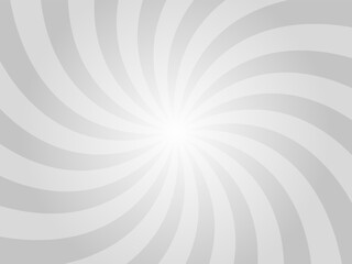 Cloud Gray Sunburst Swirl Background. Gray Radial Retro Glowing Rays Banner. Abstract Retro Whirlwind Starburst Vector Abstract Grey Background. Twisted Radial Illustration.