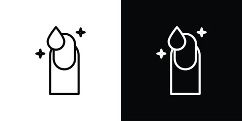 Nail care icon graphic, editable stroke. Suitable for website design, logo, app, template, and ui ux.
