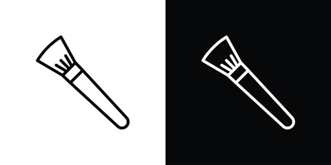 Makeup brush icon graphic, editable stroke. Suitable for website design, logo, app, template, and ui ux.
