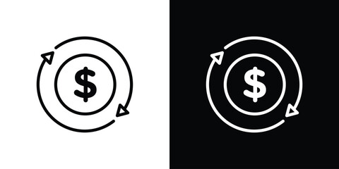 Liquidity icon graphic, editable stroke. Suitable for website design, logo, app, template, and ui ux.