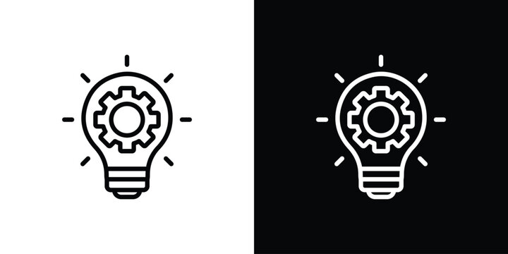 Innovation icon graphic, editable stroke. Suitable for website design, logo, app, template, and ui ux.