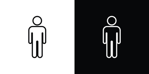 Fototapeta premium Human icon graphic, editable stroke. Suitable for website design, logo, app, template, and ui ux.