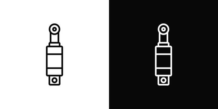 Hydraulic cylinder icon graphic, editable stroke. Suitable for website design, logo, app, template, and ui ux.