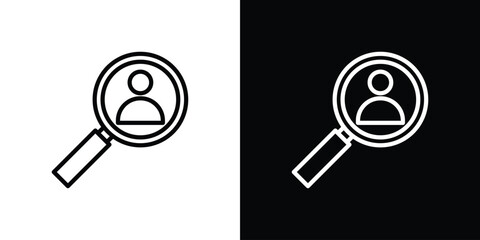 Hiring icon graphic, editable stroke. Suitable for website design, logo, app, template, and ui ux.