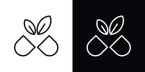 Herb eco capsule icon graphic, editable stroke. Suitable for website design, logo, app, template, and ui ux.