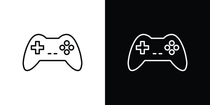 Game console icon graphic, editable stroke. Suitable for website design, logo, app, template, and ui ux.