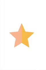 Simple star graphic, peach & gold