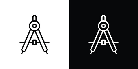 Drawing Compass icon graphic, editable stroke. Suitable for website design, logo, app, template, and ui ux. © iconic