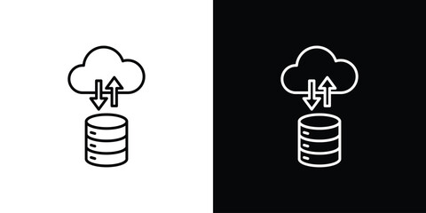 Data collection icon graphic, editable stroke. Suitable for website design, logo, app, template, and ui ux.