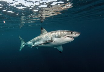 Great white shark underwater