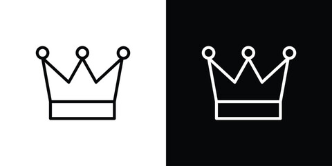 Crown icon graphic, editable stroke. Suitable for website design, logo, app, template, and ui ux.