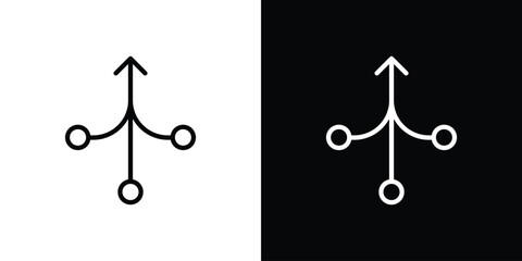 Consolidation icon graphic, editable stroke. Suitable for website design, logo, app, template, and ui ux.