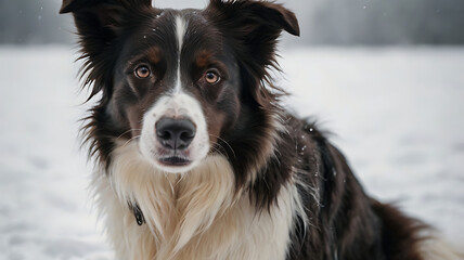 Fototapeta premium A beautiful Border Collie on white