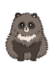 ゆる冬毛たぬき