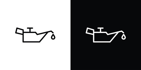 Change car oil icon graphic, editable stroke. Suitable for website design, logo, app, template, and ui ux.