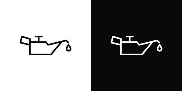 Change car oil icon graphic, editable stroke. Suitable for website design, logo, app, template, and ui ux.