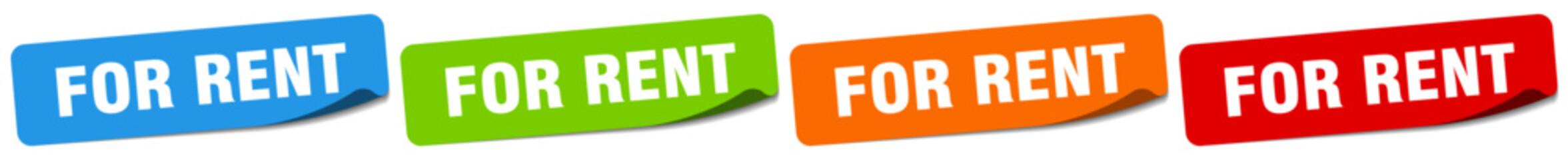 for rent sticker. for rent sticker set on white background