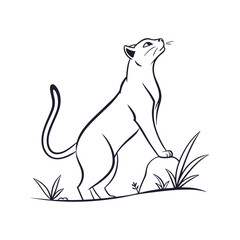 simple animal silhouette illustrate an animal for vector art