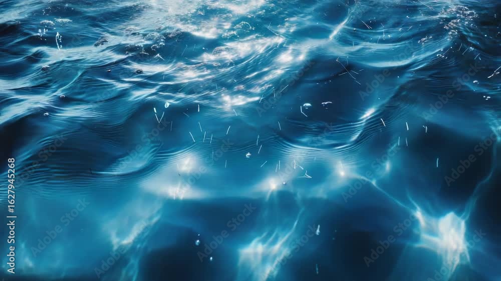 Poster a swimmer in action, floating on the surface of a pool
