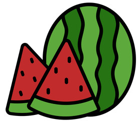 watermelon vector illustration