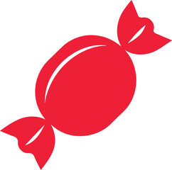 Christmas red candy vector illustration icon