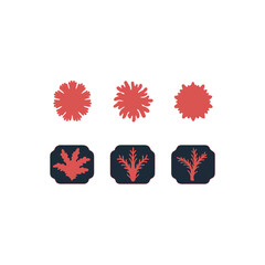 different coral chalkboard set  