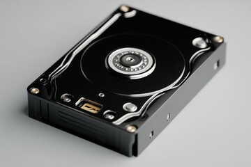 High-quality external hard drive showcasing modern design and storage capacity in a minimalistic setting