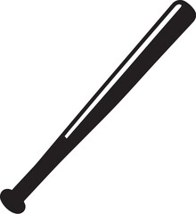black and white vector of a baseball bat