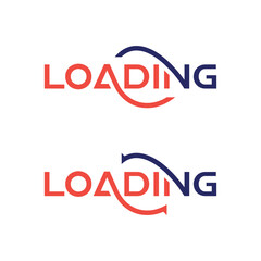 loading wordmark lettering design creative trendy minimal text based logo concept