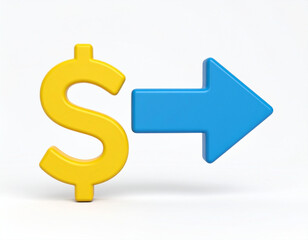 dollar sign with arrow