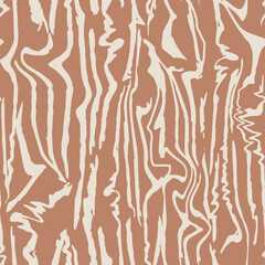 A hand-drawn, seamless wood grain pattern in a warm earthy palette. Organic abstract lines in natural clay and beige tones make this perfect for textiles, packaging, and interiors.