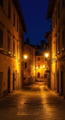 Fototapeta premium Italian alleyway at night (1)