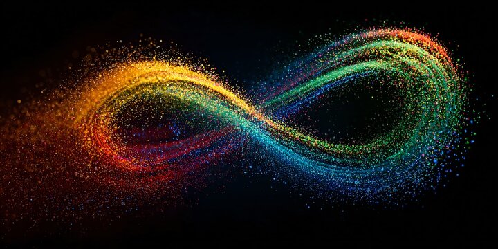 Vortice di Polvere Arcobaleno a Forma di Infinito