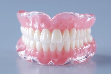 Obraz premium Detailed view of realistic dental model showcasing teeth alignment and gum structure for educational purposes