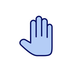 Hand icon vector. hand sign and symbol. palm
