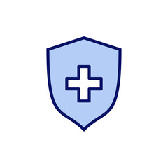 Health insurance icon vector. Insurance health document sign and symbol