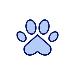 Paw icon vector. paw print sign and symbol. dog or cat paw