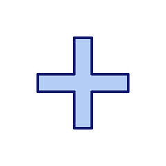 Plus icon vector. Add plus sign and symbol