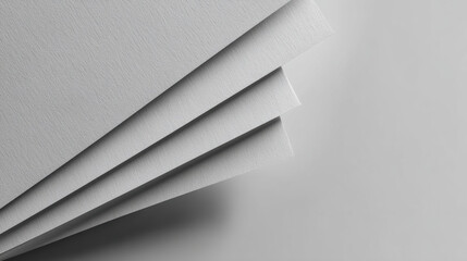 A neat stack of lined paper sheets, isolated on a seamless light gray background. 3d illustration.