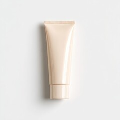 Light beige tube of cosmetic cream