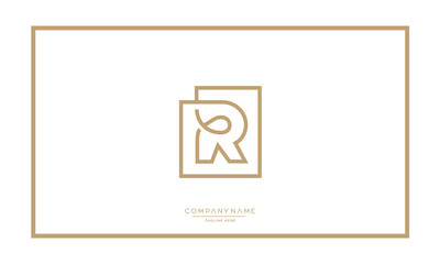 Alphabet letters R or RR logo monogram