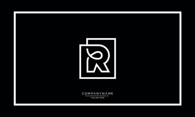 Alphabet letters R or RR logo monogram