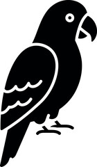 Black silhouette parrot icon
