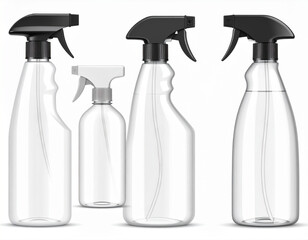 spray bottle isolated on black