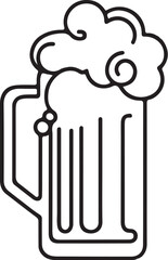 Beer mug silhouette vector design