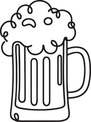 Beer mug silhouette vector design