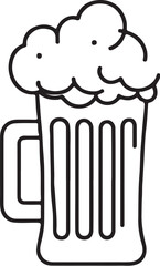 Beer mug silhouette vector design