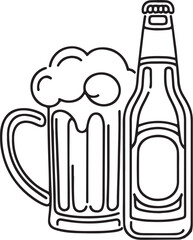 Beer mug silhouette vector design